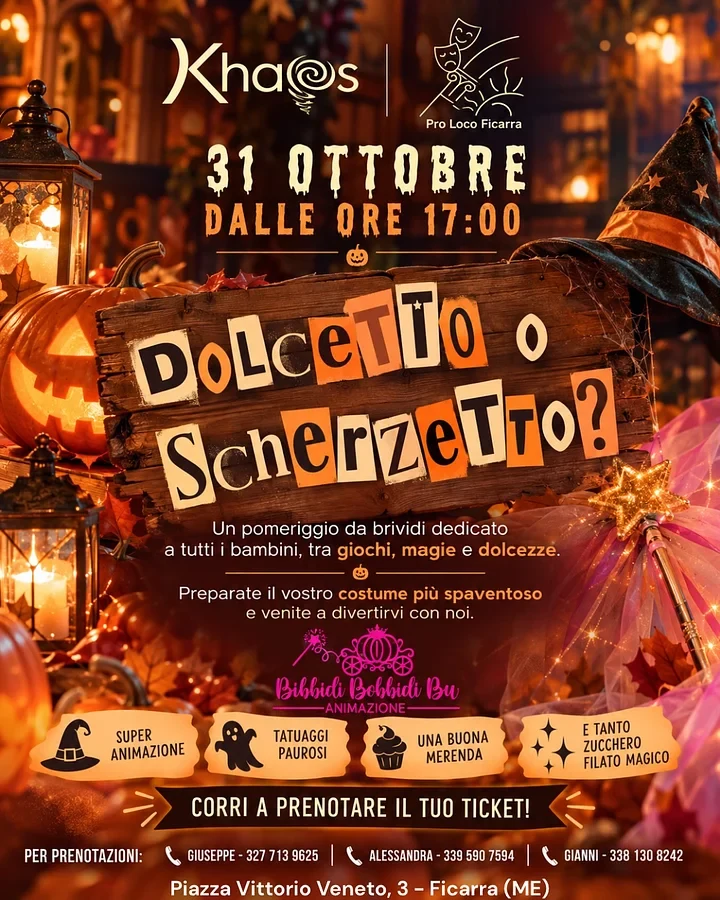 Dolcetto o scherzetto al Khaos Pub — Ficarra