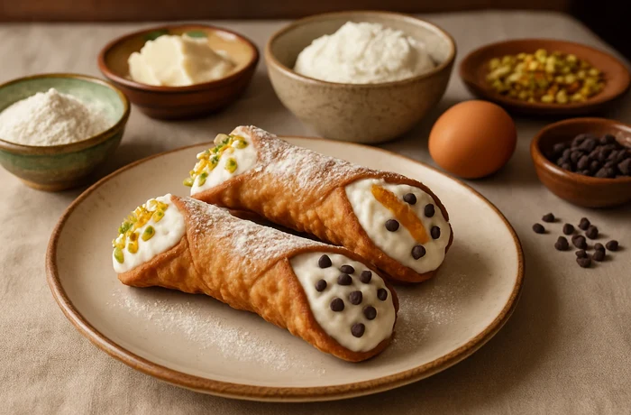 Cannoli siciliani alla ricotta