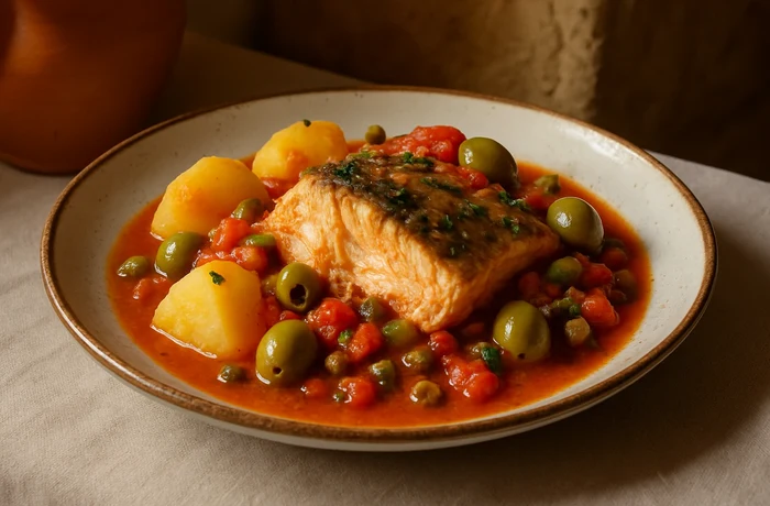 Pesce stocco a ghiotta alla messinese